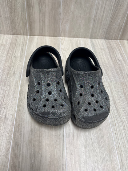 9c Black Glitter Crocs - Blemish