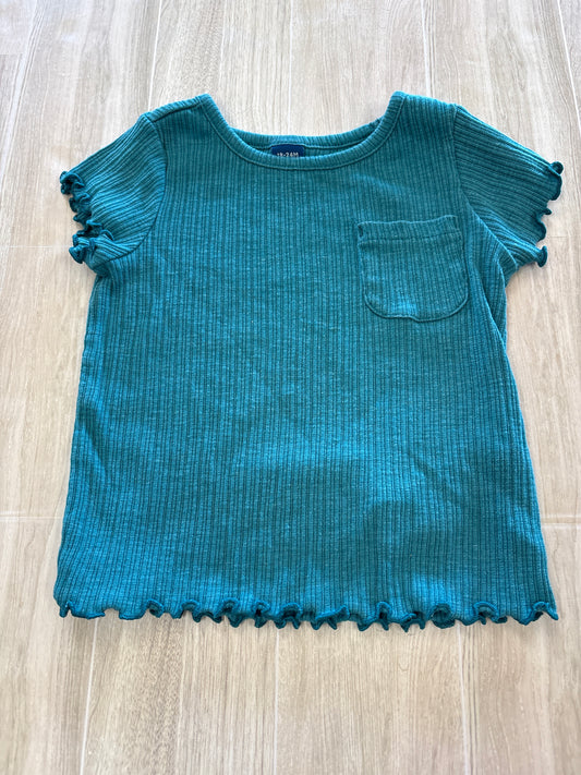 18-24m Ribbed Teal Pocket Shirt - BLEMISH