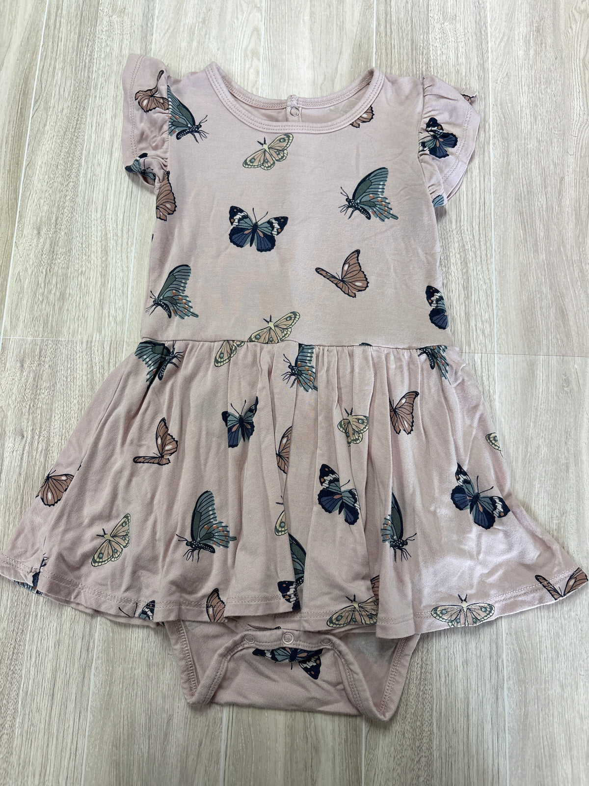 3T Kyte Light Pink Butterfly Twirl Onesie