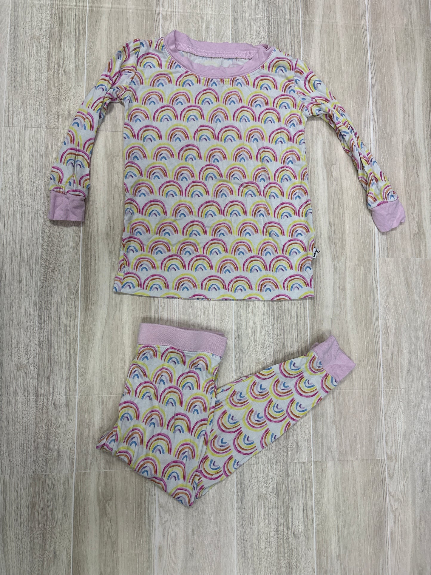 12-18m Little Sleepies Pink Rainbow 2 Piece Lounge Set