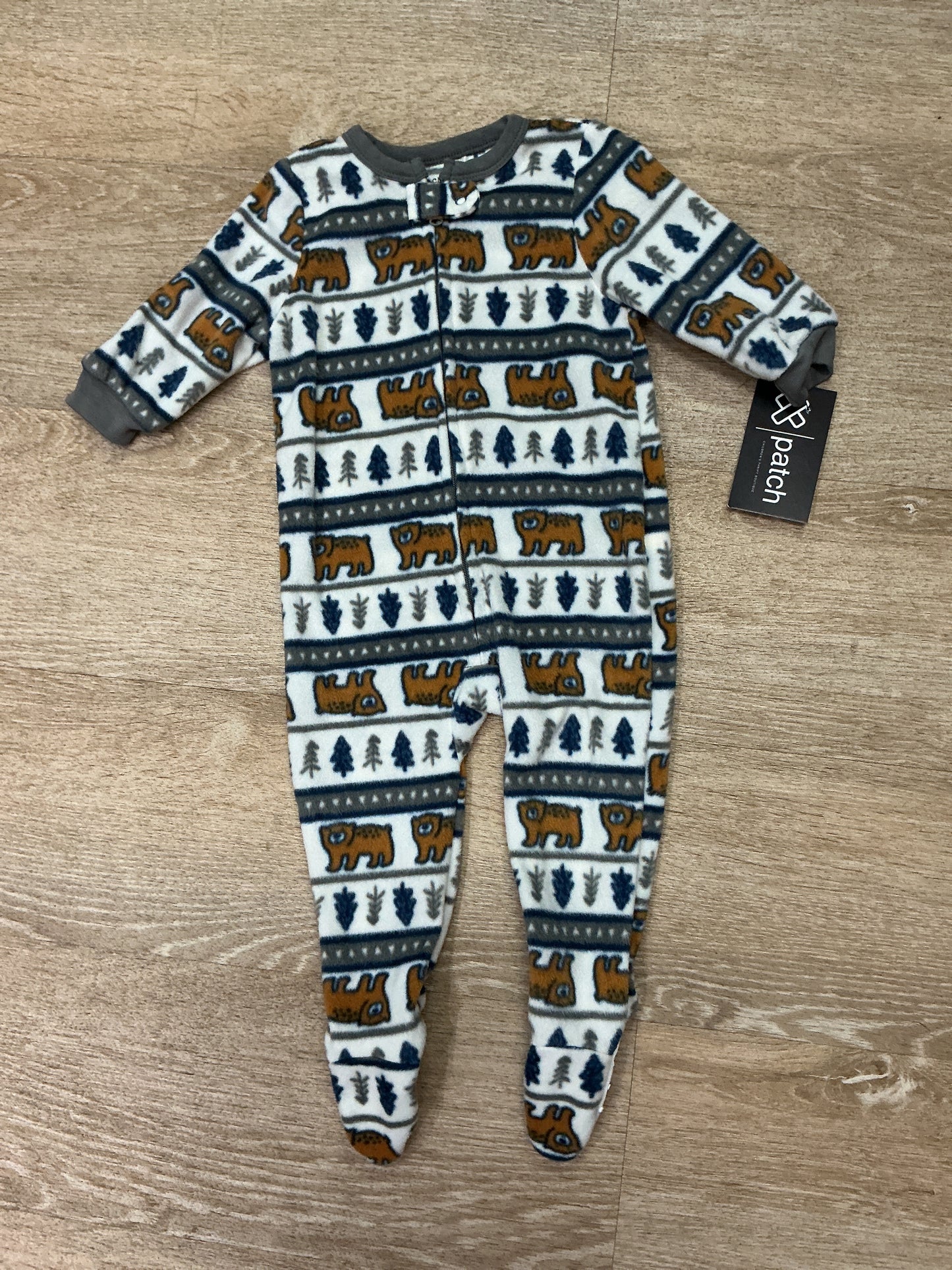 12m Fleece Bear Tree Pajama 2 Pack