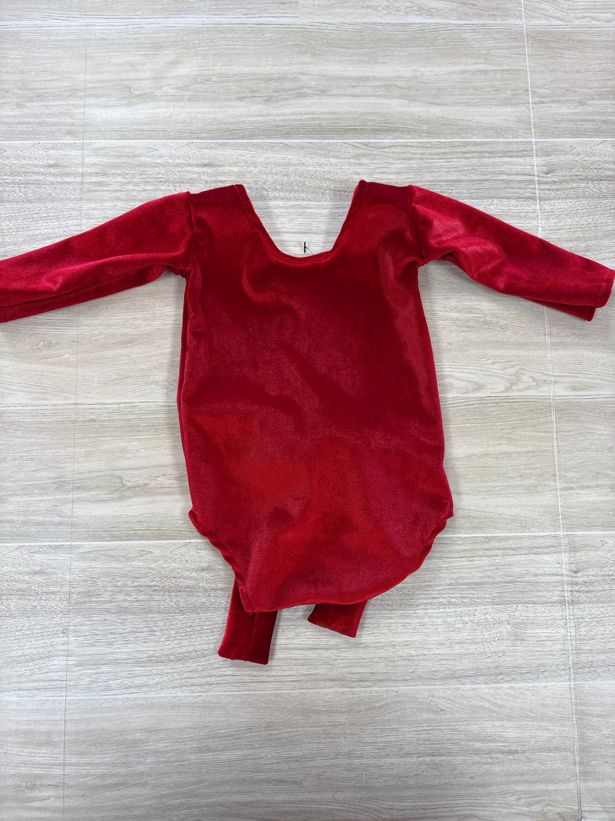 Newborn Red Velour Bow Onesie