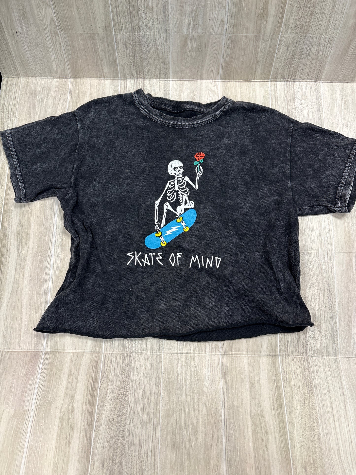 10/12 Skate Of Mind Black Acid Wash Graphic Tee