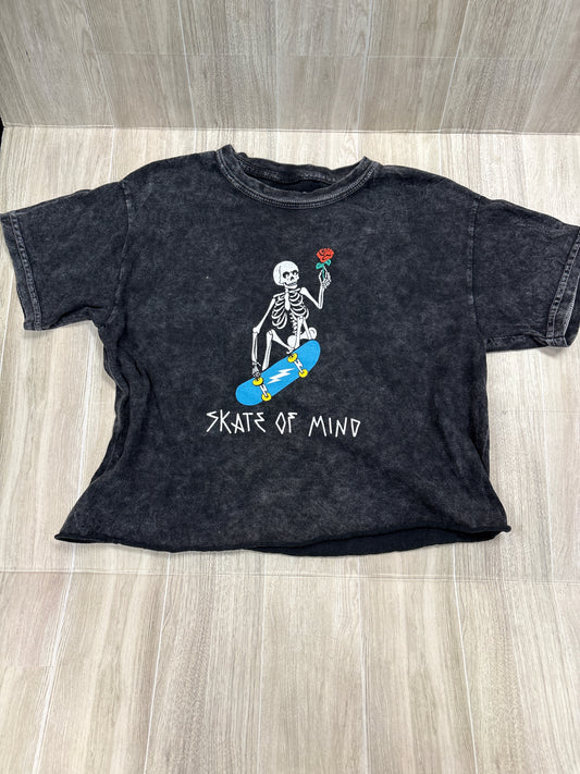 10/12 Skate Of Mind Black Acid Wash Graphic Tee