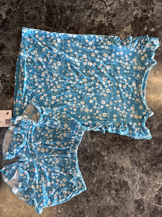 Little Pajama Co Blue Floral 2 Piece Lounge Set