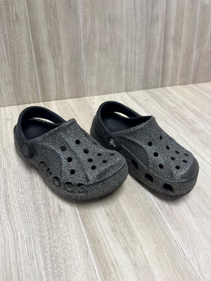 9c Black Glitter Crocs - Blemish