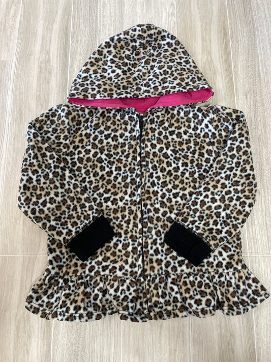 24m Black/Leopard Zip Up Hooded Jacket
