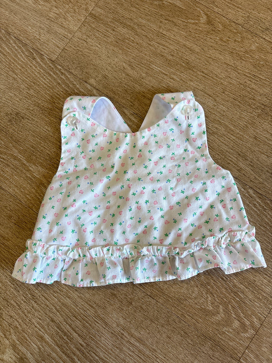 0-6m Vintage Tiny Flower Cross Back Tank Top