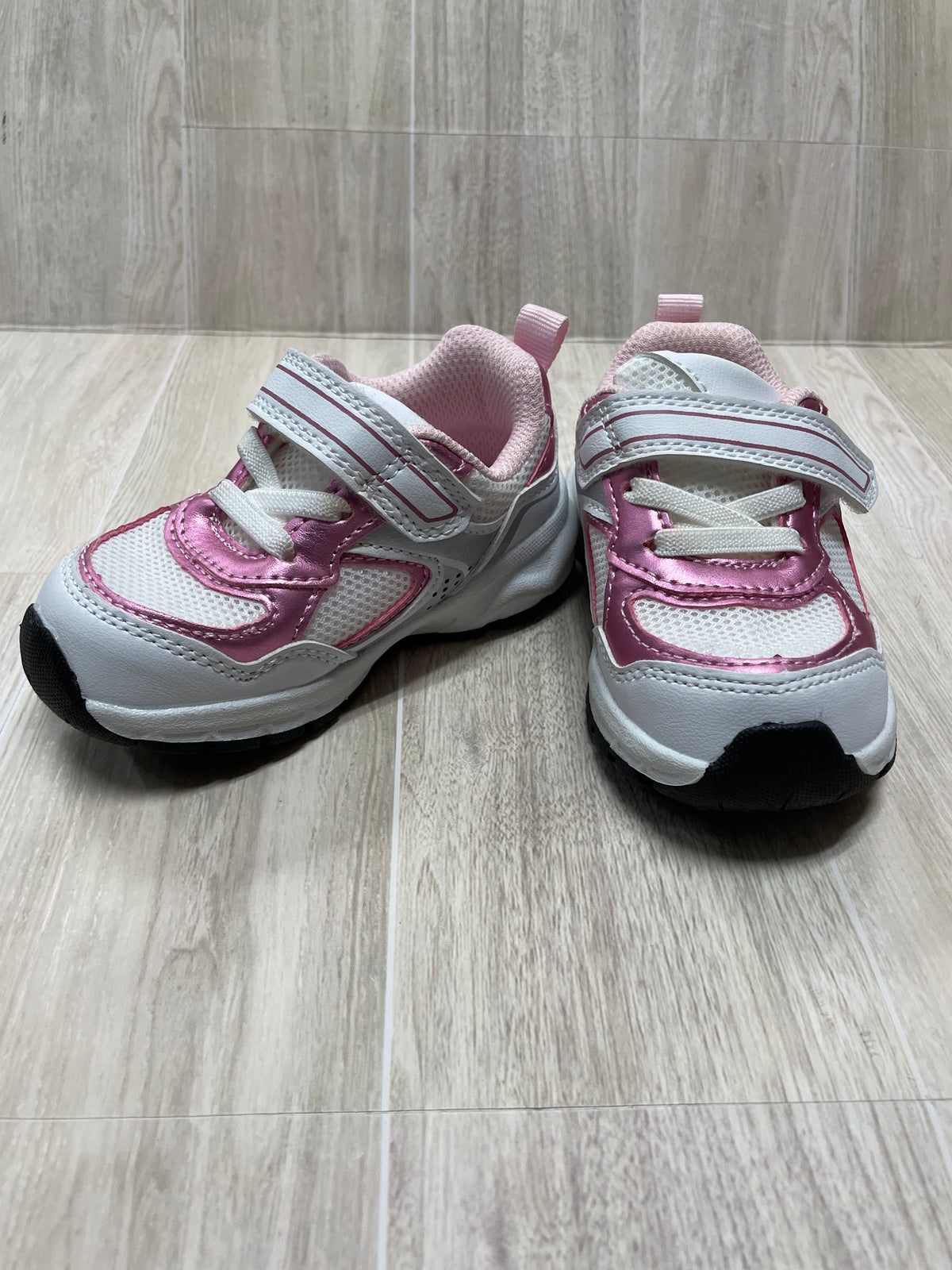 5c Pink/White Velcro Sneakers