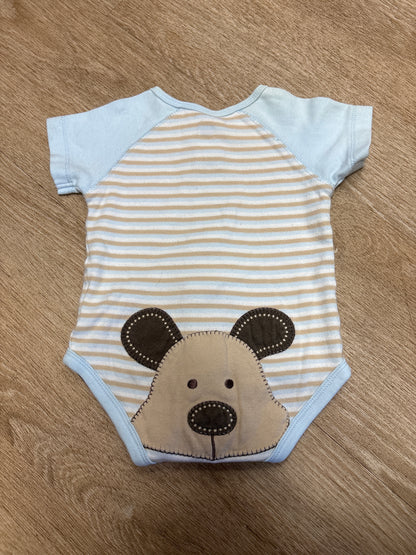 3m VINTAGE Carters Puppy Button Onesie