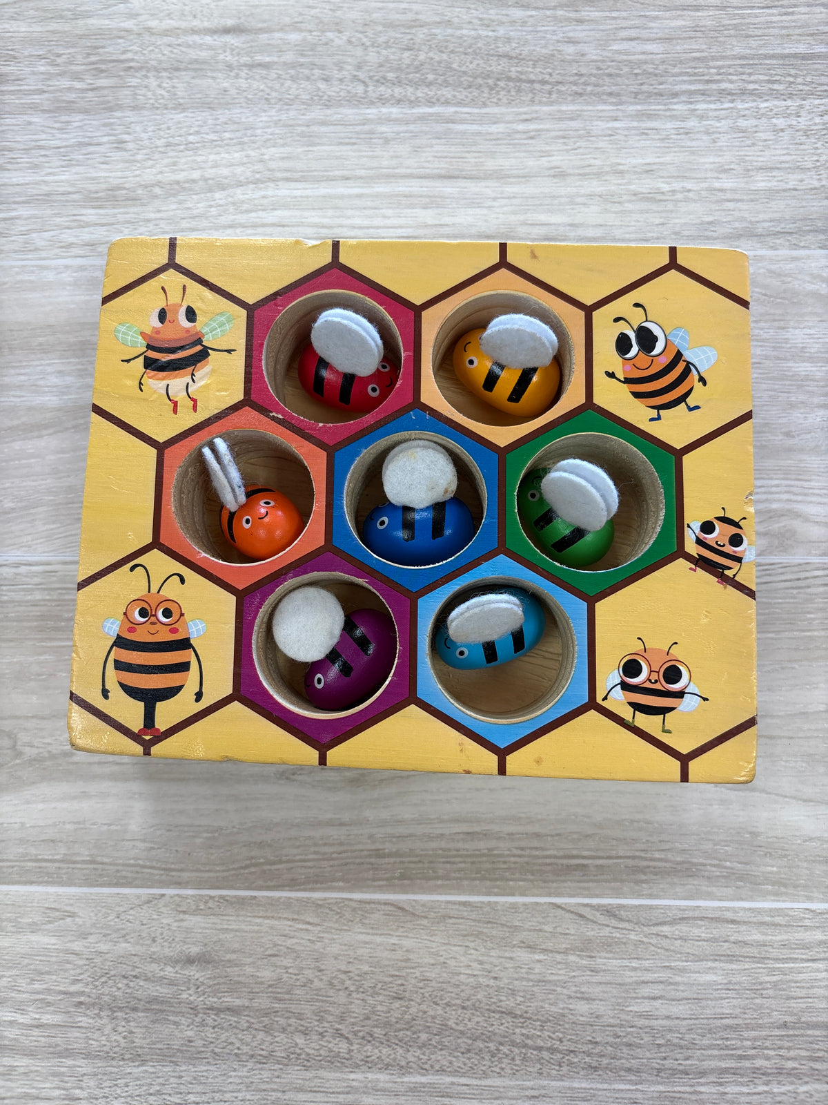 Toy - Wooden Color Matching Bees