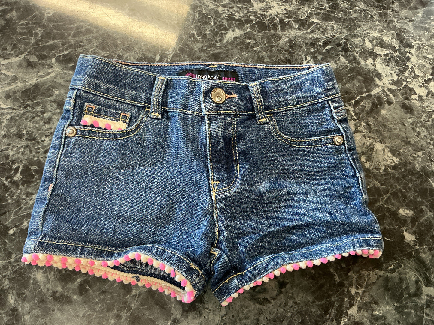 3T Jordache Medium Wash Shorts With Pink Detail