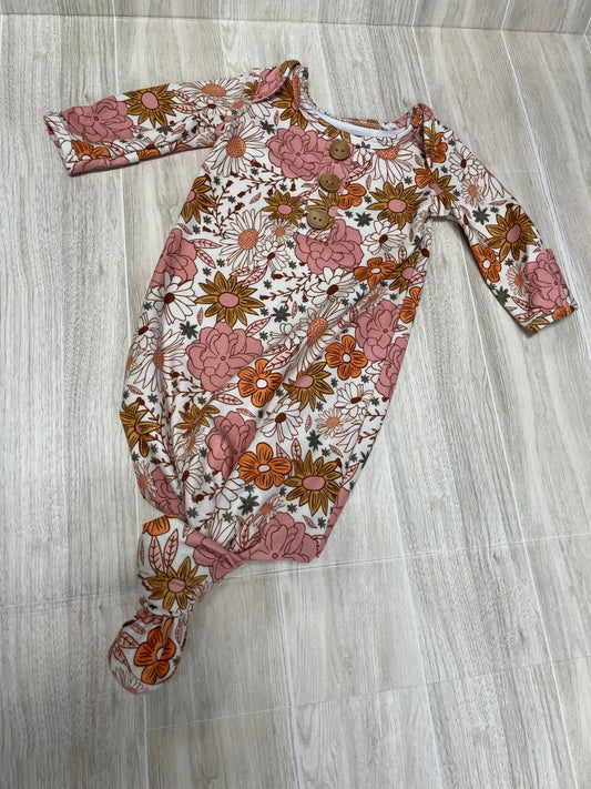 0-3m Caden Lane Wildflower Knotted Gown