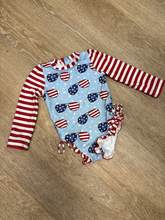 18-24m Caden Lane RWB Sunglasses Swim Suit