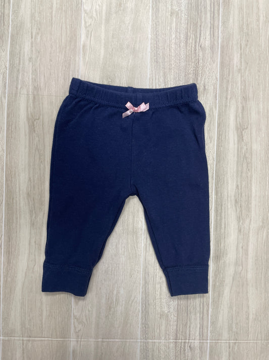 0-3m Jogger Pant with Bow - Navy