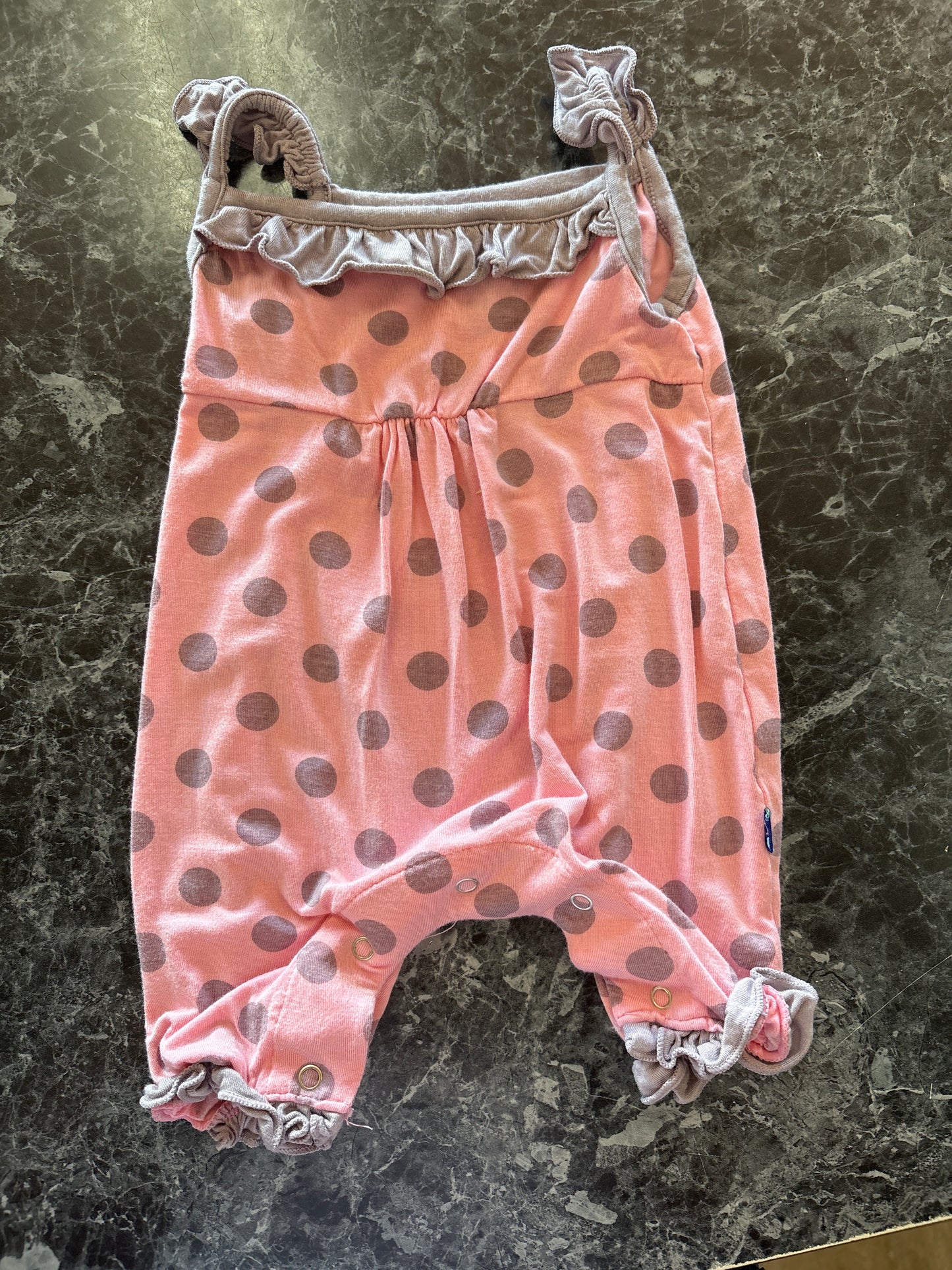 3-6m Kickee Pants Pink Polka Dot Tank Jumper