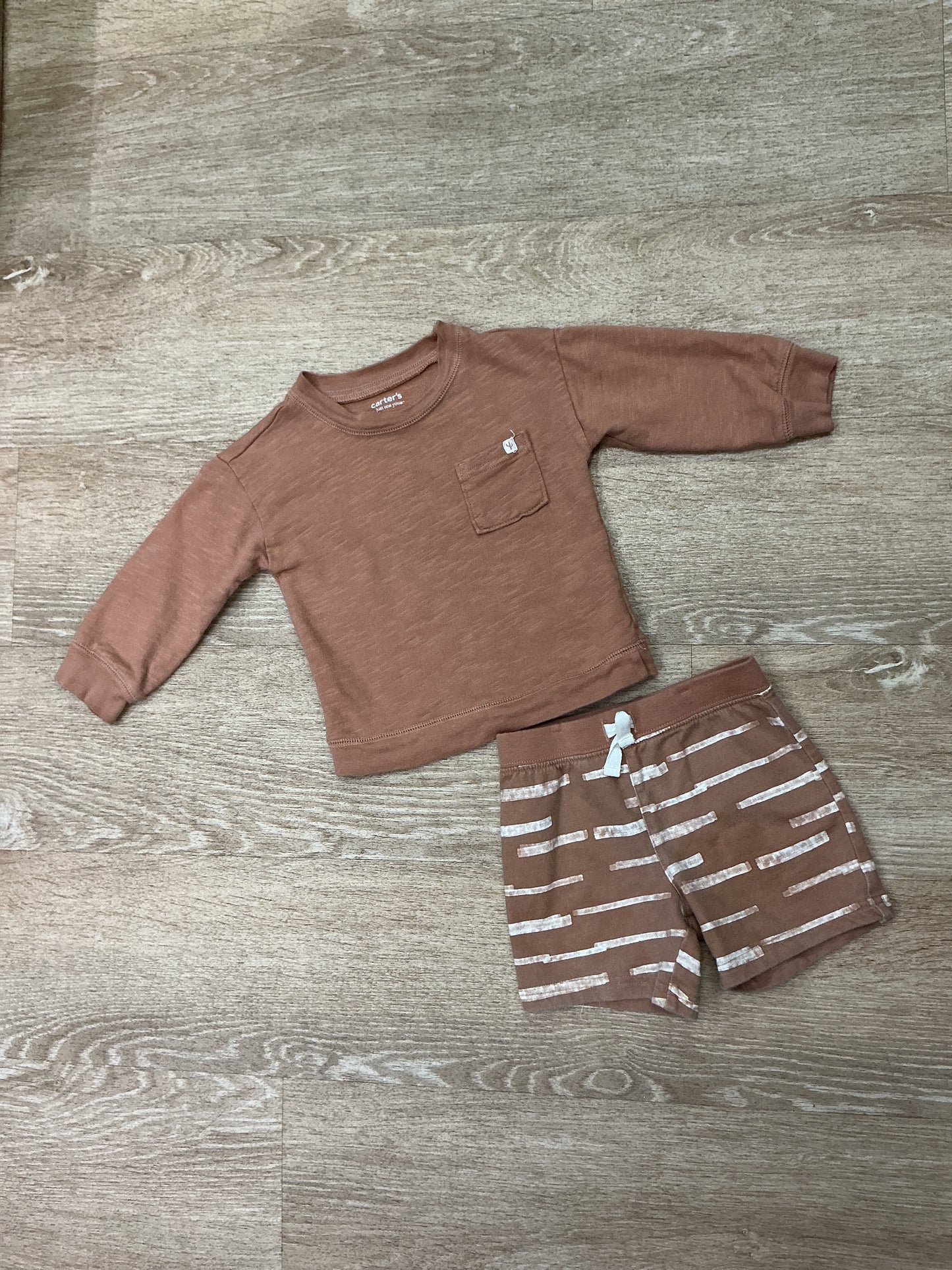 18m Clay Long Sleeve Shirt + Shorts Set