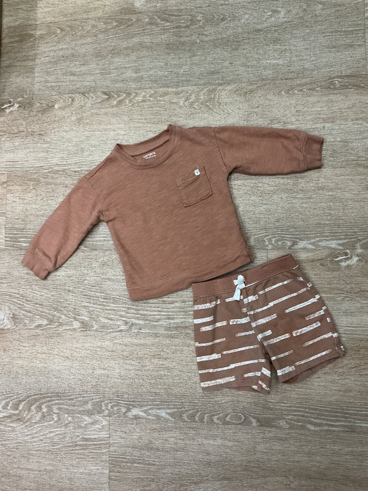 18m Clay Long Sleeve Shirt + Shorts Set