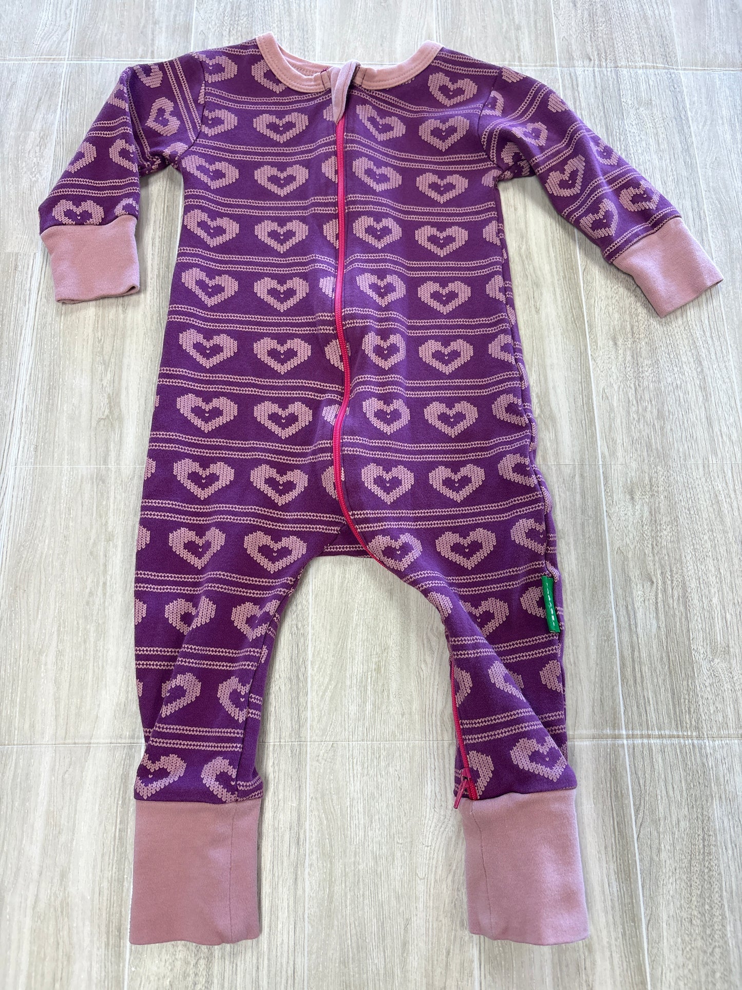 6-12m Parade Organic Heart Pajama Romper