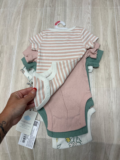 NWT Newborn Pink/Green/Floral Onesie Pack