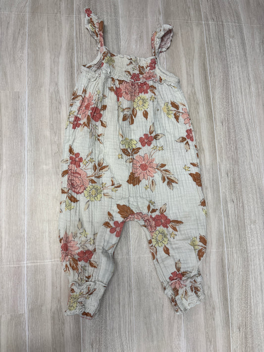 12m Neutral Floral Gauze Jumper