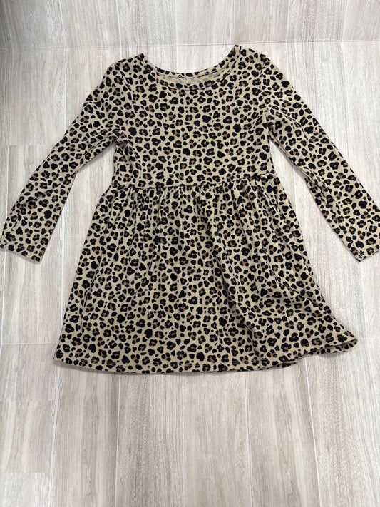 4T Leopard Long Sleeve Dress