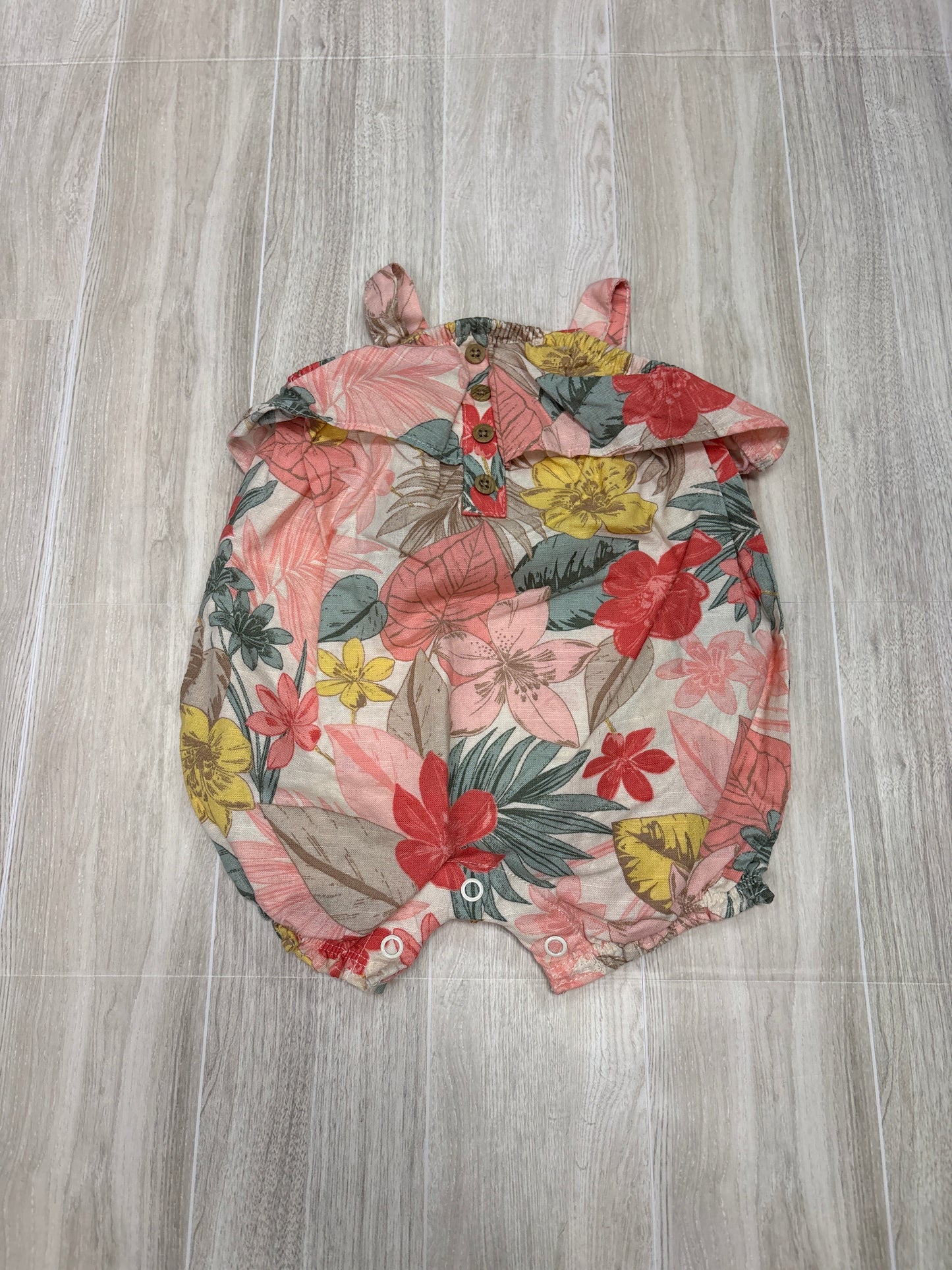 3m Tropical Flower Tank Ruffle Romper