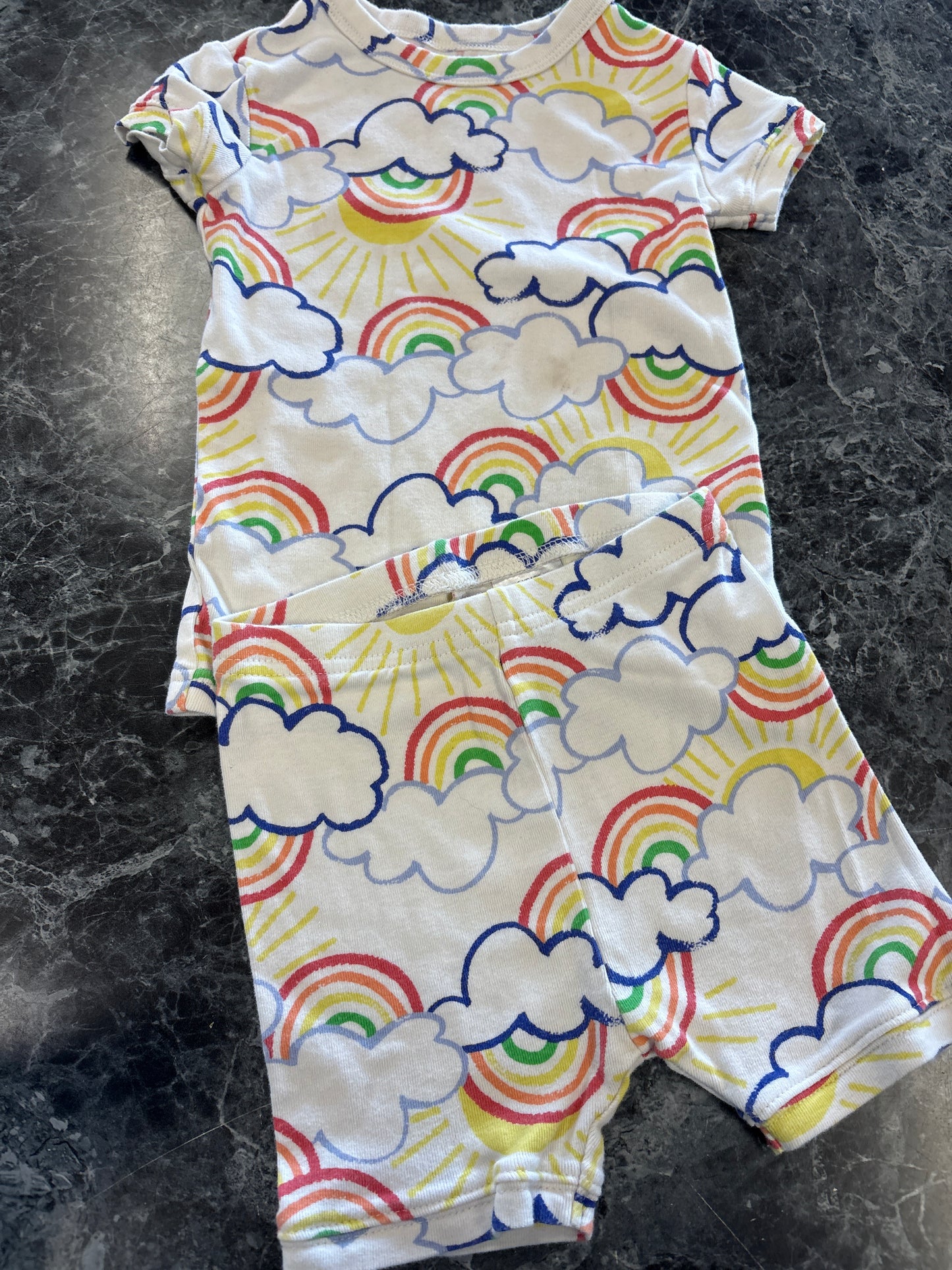 3T Rainbows 2 Piece Pajama Set - Blemish