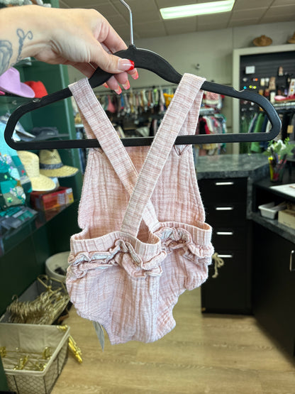 9-12m Blush Ruffle Romper