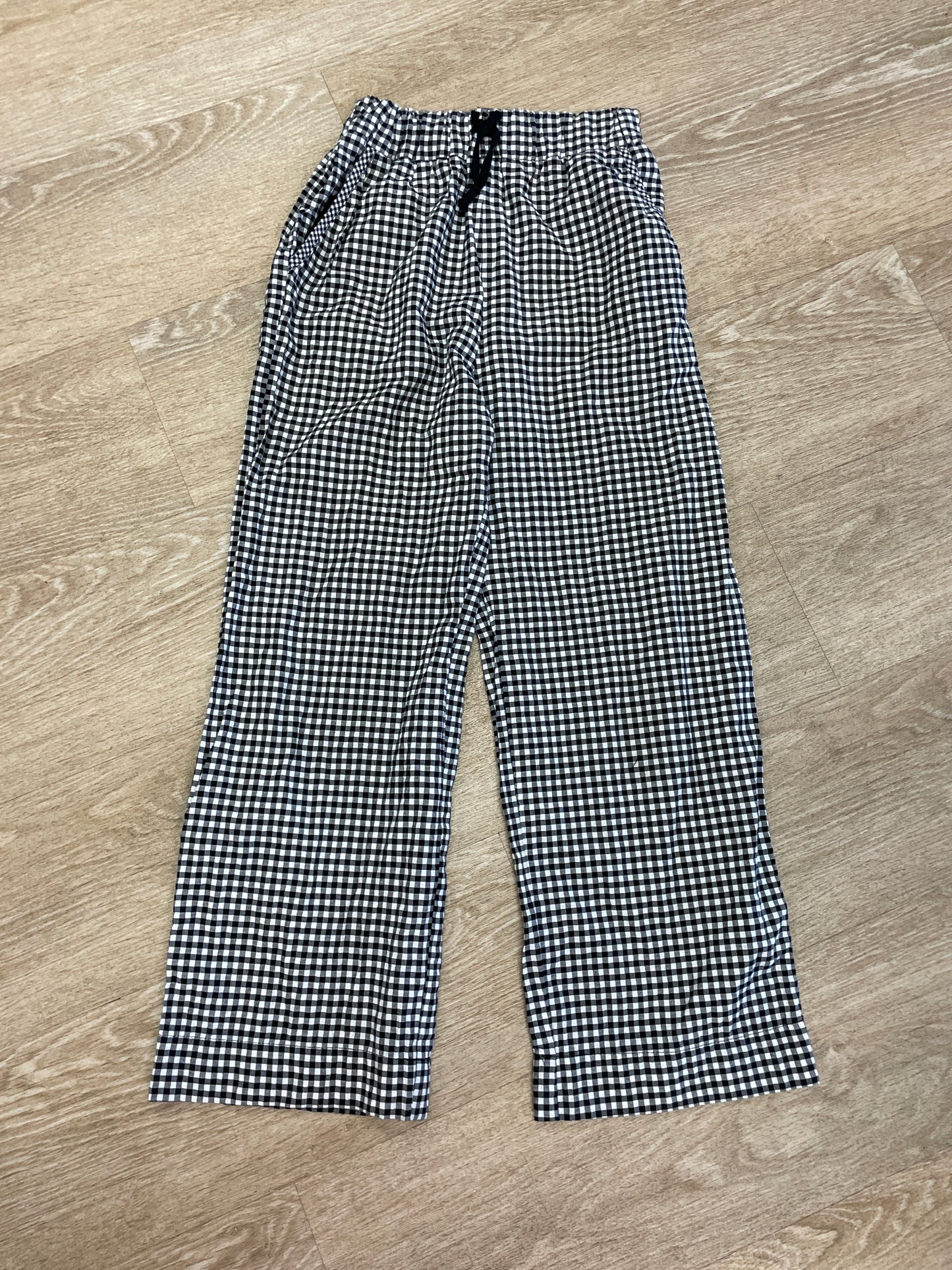 11/12 Zara Black/White Gingham Wide Leg Pants