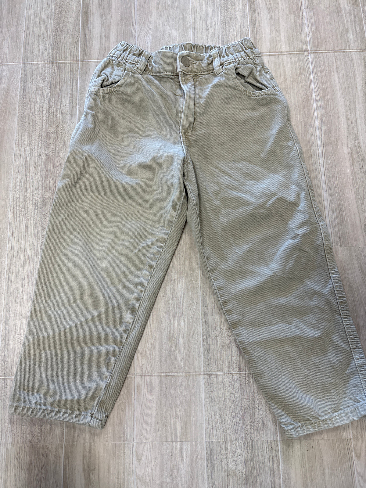 6 Zara Tan Baggy Denim - Blemish
