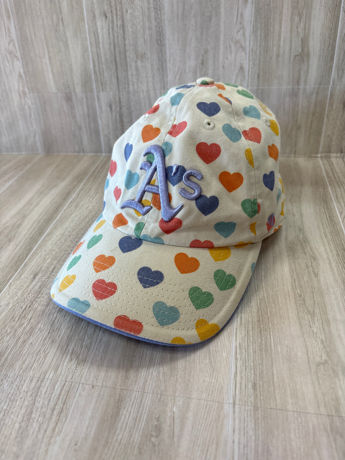 Kids Cream Colorful Heart A's Hat