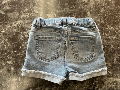 3T Strawberry Stitched Denim Shorts