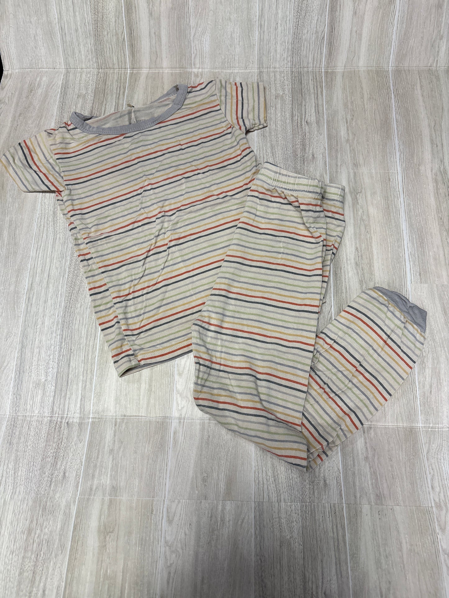 4T Milkberry Cream Striped Pajama Set