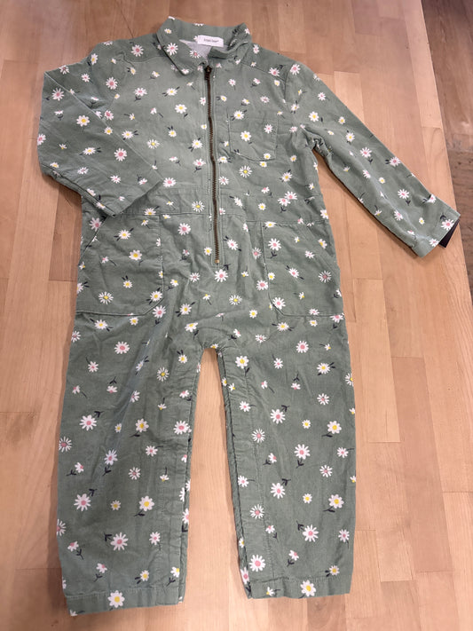 18-24m Angel Dear Green Corded Floral Jumper