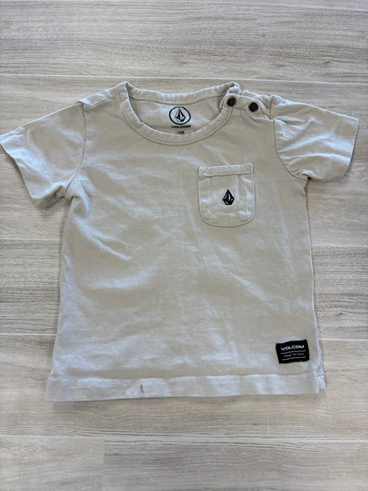 12m Cream Volcom Pocket Tee - Blemish