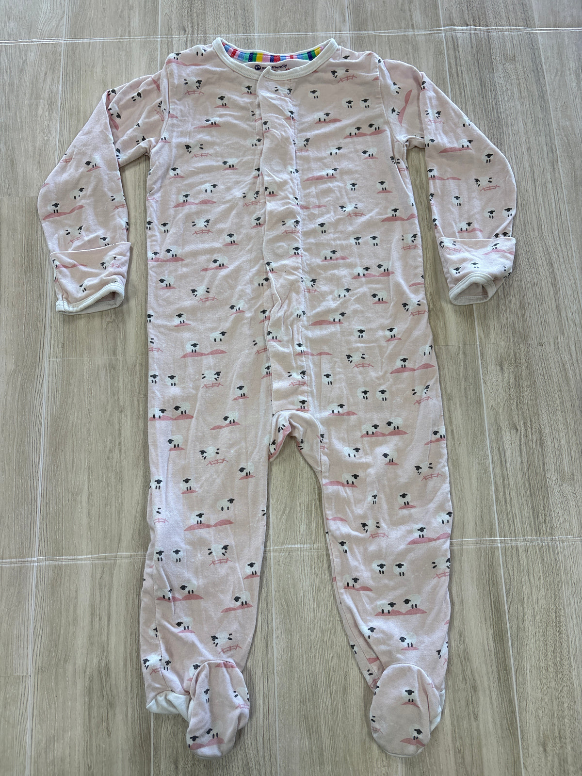 6-9m Magnetic Me Light Pink Lambs Pajama