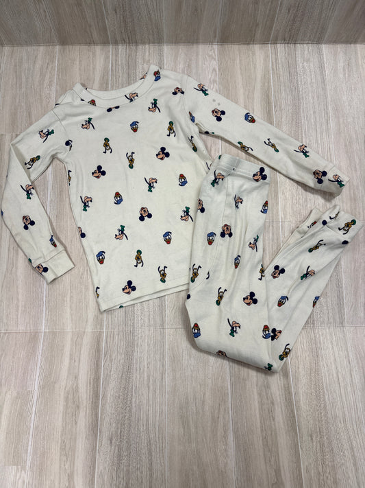 4T GAP Mickey + Friends Cream Pajama Set - Blemish