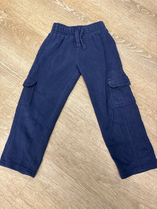 4T Navy Cargo Wide Leg Sweatpant