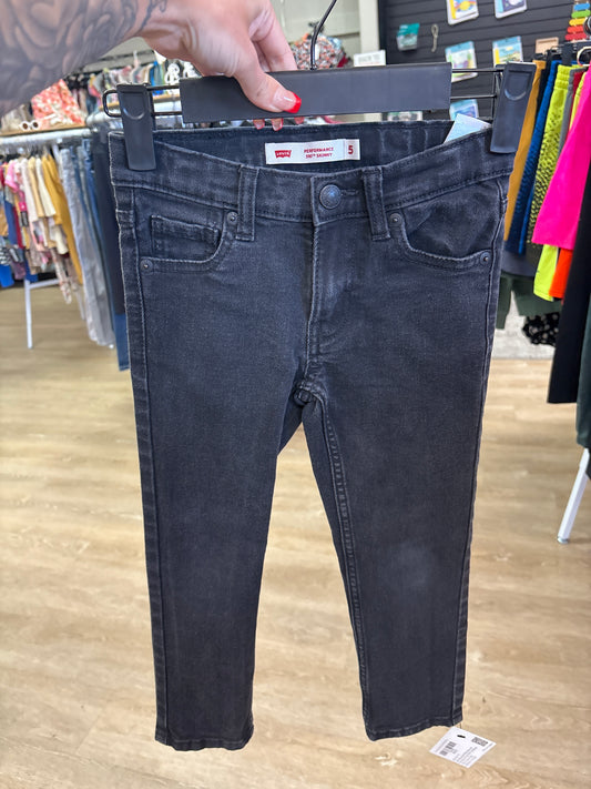 5T Levis Skinny Black Denim