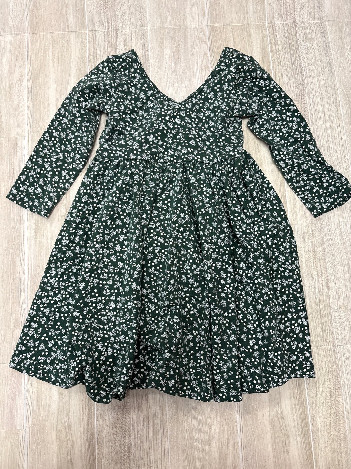 3T Alice & Ames Green Tiny Floral Long Sleeve Dress