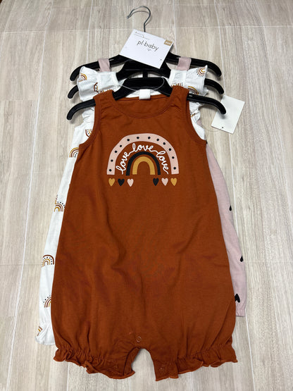 NWT 24m 3 Pack Shortie Tank Rompers