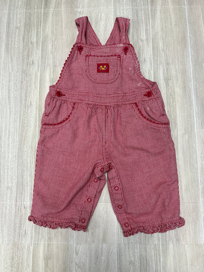 3/6m Red Gingham Overall - Blemish