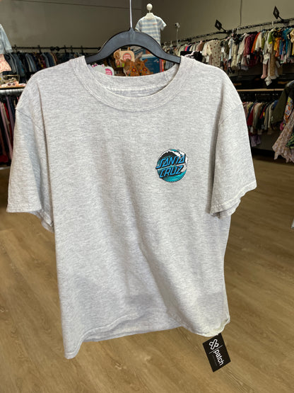 10/12 Grey Santa Cruz Blue Wave Graphic Tee