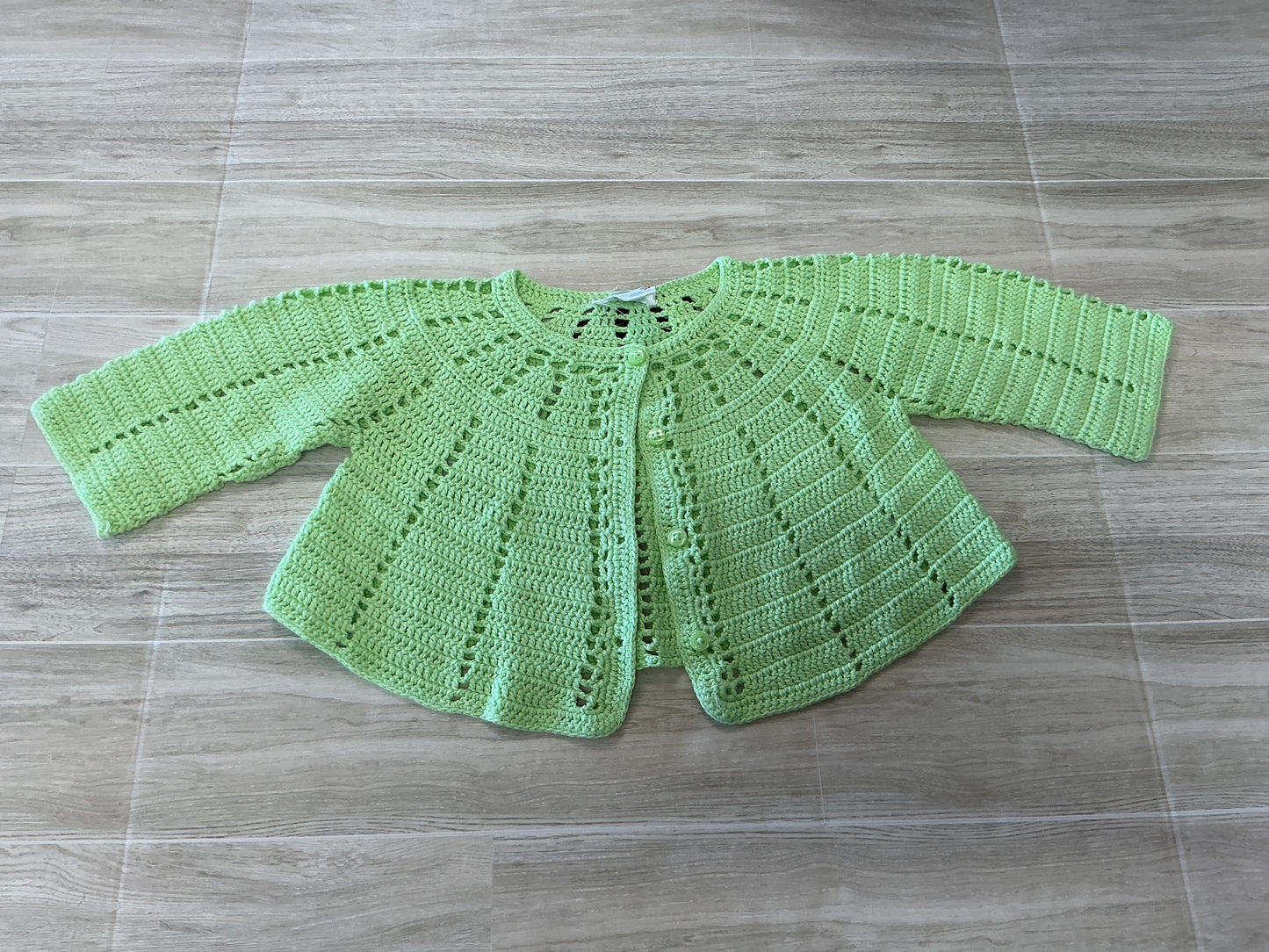 6-9m Children's Place Green Knit Cardigan