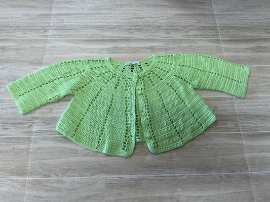 6-9m Children's Place Green Knit Cardigan