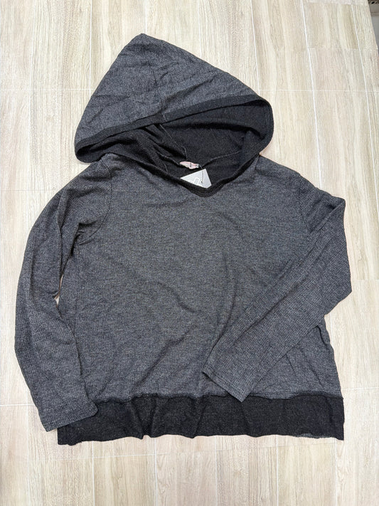 10/12 Charcoal Grey/Black Hooded Shirt