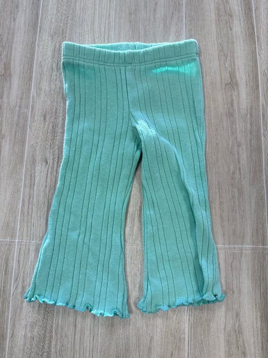 3-6m Mint Ribbed Flare Pant
