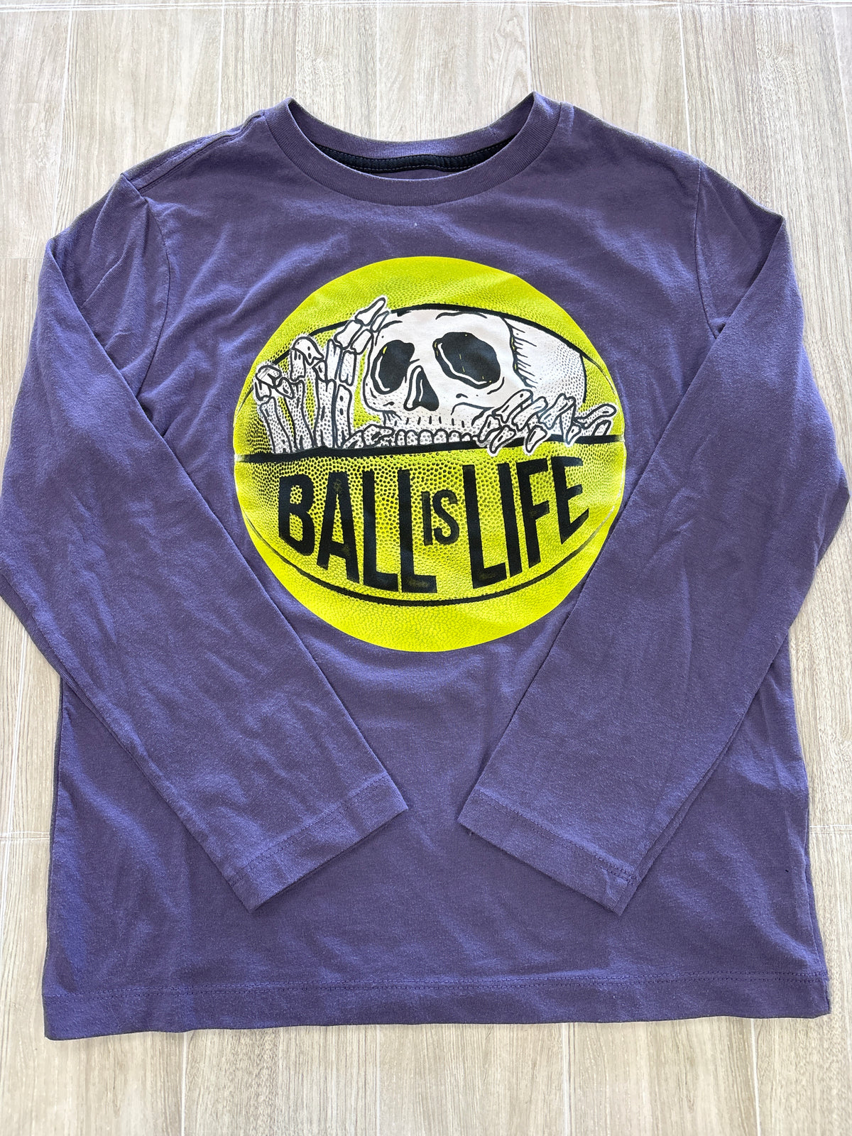 8 Purple Ball Is Life Graphic Long Sleeve