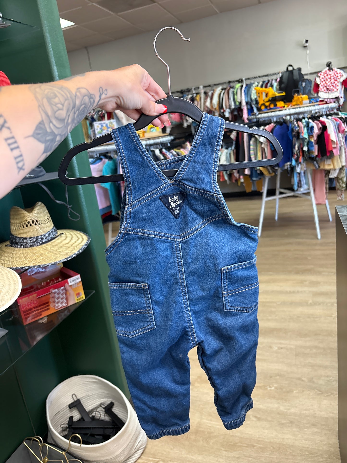 9m OshKosh Medium Wash Overalls